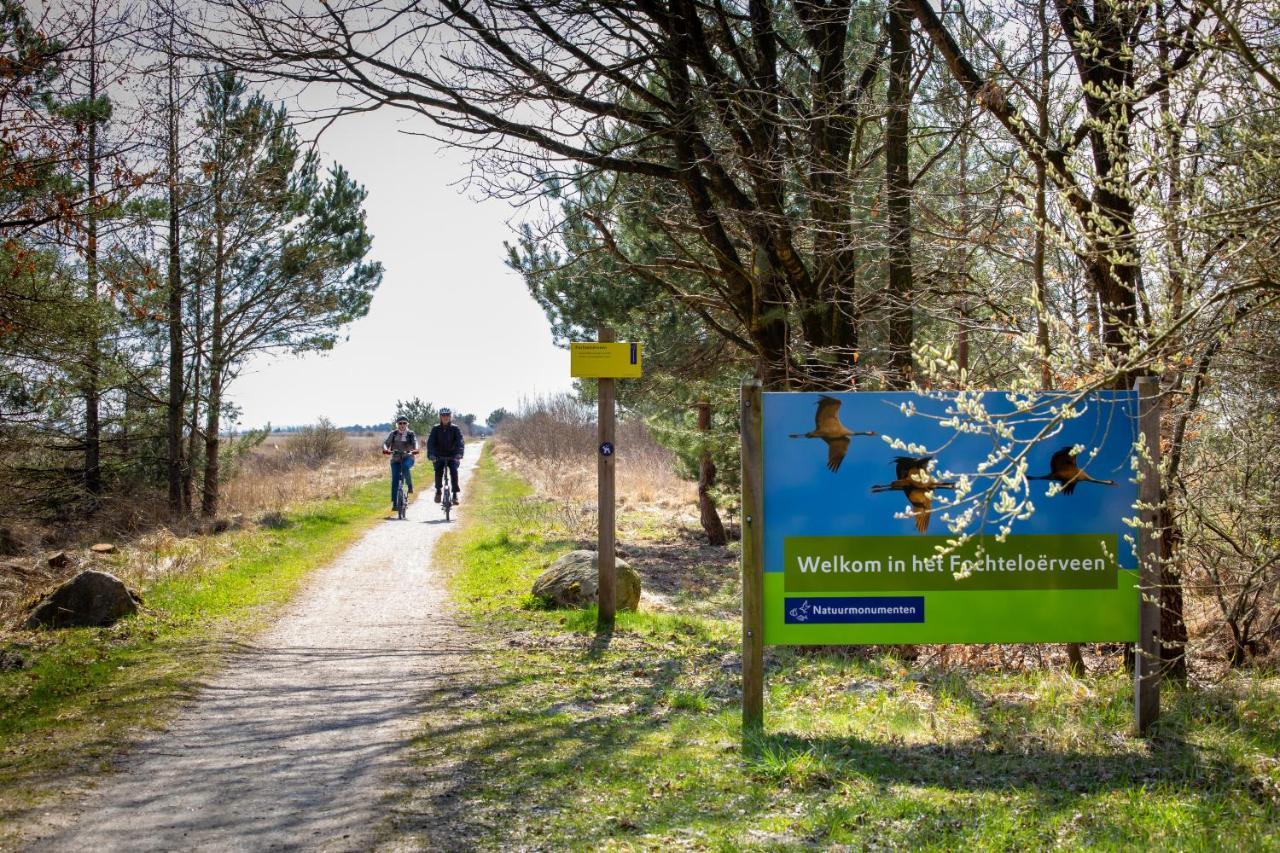 4P Chalet Tolve Met 4 Fietsen Vlakbij Natuurgebieden Drents Friese Wold, Fochteloerveen En Gevangenisdorp Veenhuizen Остервольде Экстерьер фото